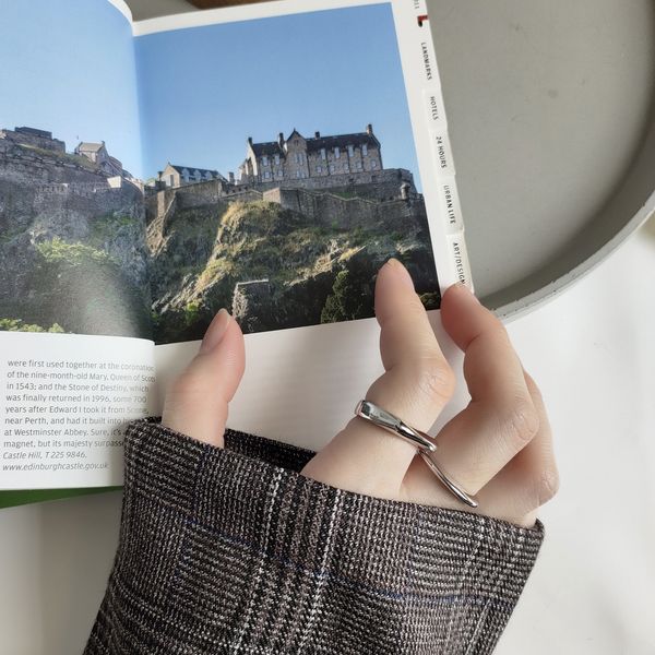 

европа и соединенные штаты америки нью-smooth чрезвычайно простой нерегулярное chaoren чистый красный 925 pure silver ring япония и корея in, Golden;silver