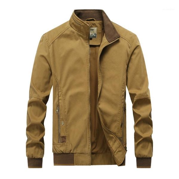 

vogue jaqueta masculino men's stand collar jacket autumn winter zipper outwear solid breathable coat homme1, Black;brown