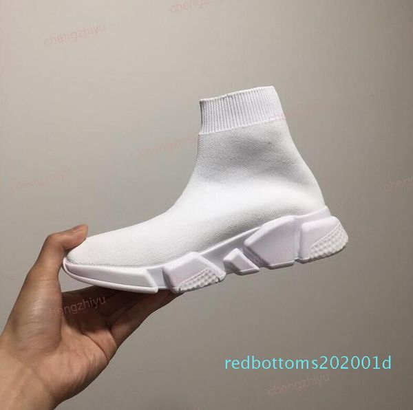 

222020 новый париж скорость тренеров knit носок обуви оригинальный женщин людей черный белый красный вязание тапки дешевые лучшее качество c, Black