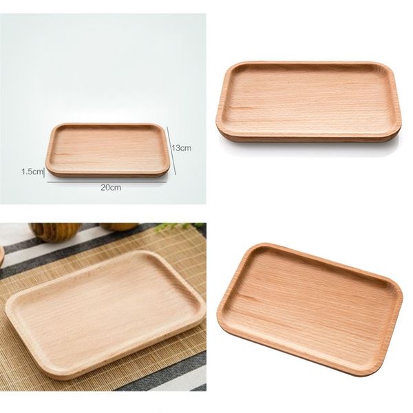 

square fruits platter dish wooden plate dish dessert biscuits plate dish tea server tray wood cup holder bowl pad tableware tray 3 l2