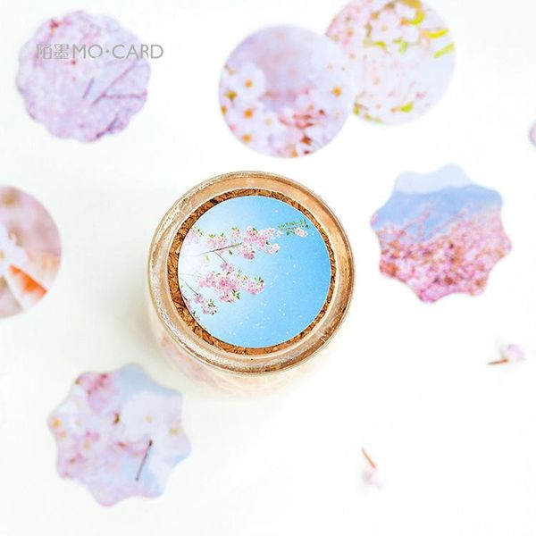 

46pcs pcak розового sakura monogatari этикетка наклейка набор декоративных канцелярские наклейки скрапбукинг diy дневник альбом стик lable s