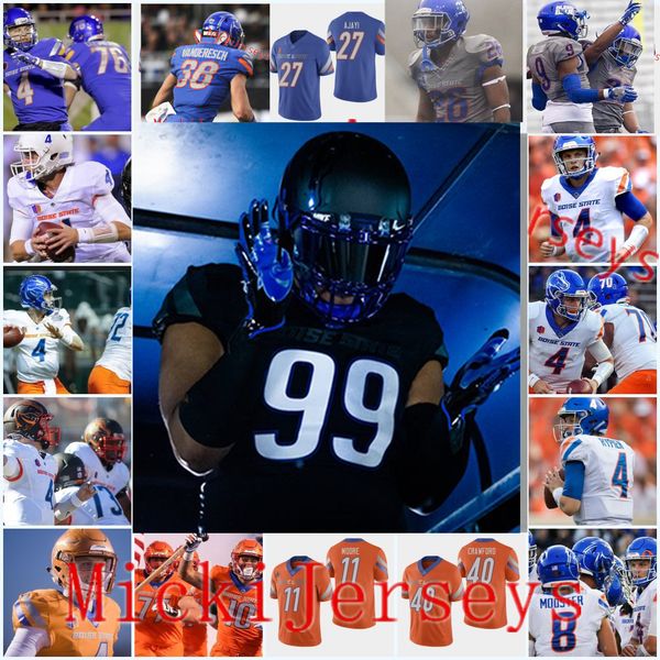 

mens custom boise state broncos football jersey charles leno kellen moore doug martin jay ajayi kyle wilson titus young ryan clady jersey, Black