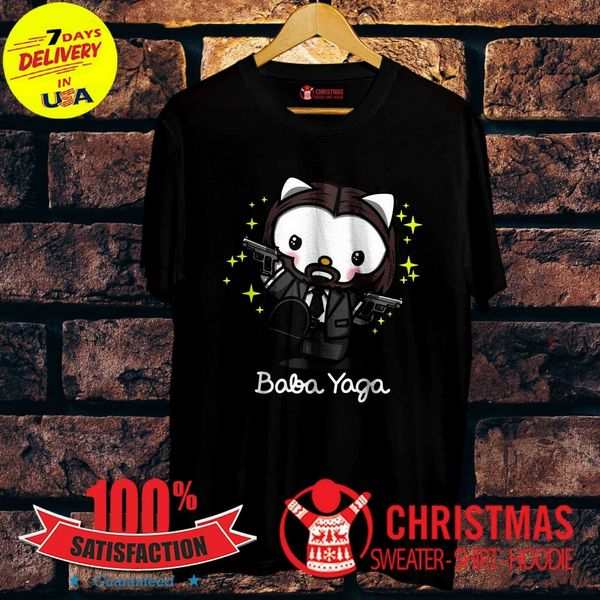 

john wick baba yaga helloo kittyy t-shirt black cotton s-3xl t shirts man clothing tee sport hooded sweatshirt hoodie