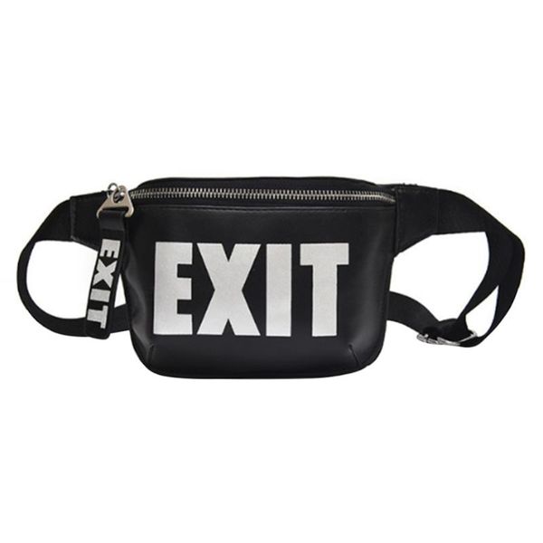 

bum bag pu leather women bag street letters fanny pack printed chest waist packs waterproof shoulder handbags for women 2020