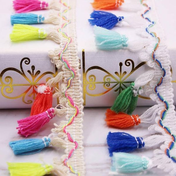 

1yards lot lace tassel ribbon cotton tassels trimming fringes tassel lace for sewing bed clothes curtains diy accessories decor h jllnet