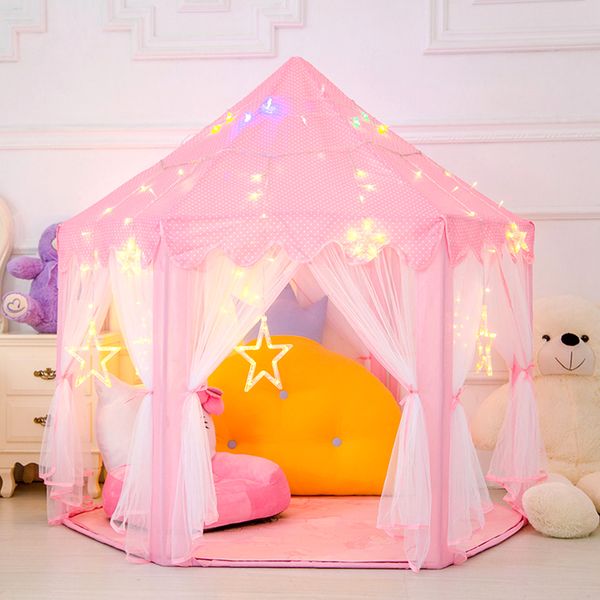 

portable children's tent vigvam tipi princess kids tent castle teepee children's house toys for girls infant ball pool playhouse 1