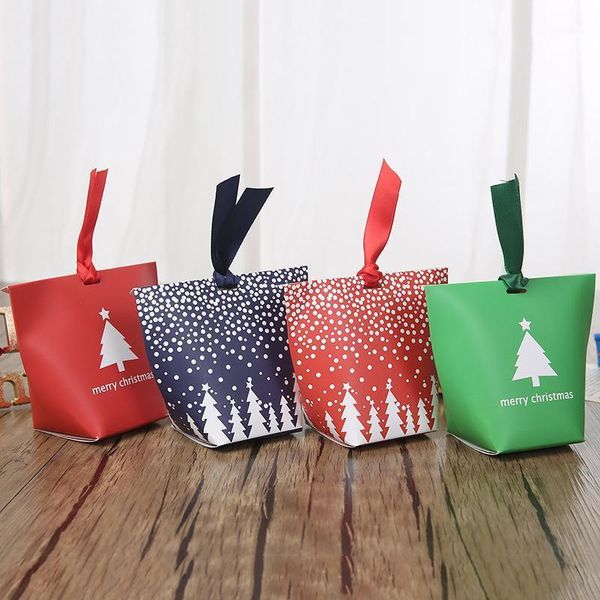 

10 pieces / set of christmas tree christmas gift candy bag diy home party decoration supplies1