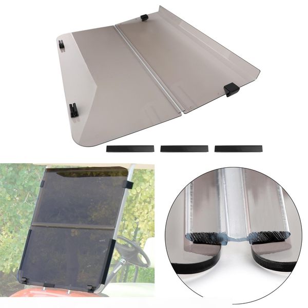 

areyourshop smoke folding windshield fit for 1995-2003 yamaha g14 g16 g19 folding windshield golf cart part car accessories covers