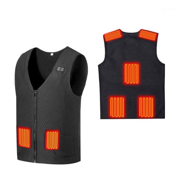 

outdoor t-shirts winter vest electric heated self-heating warm waist protection men's women's clothes thermal clothing1, Gray;blue