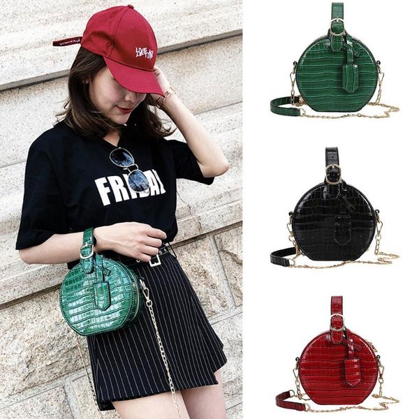 

pu alligator cute women mini crossbody bags candy color square circle ladies party small shoulder bag metal chain handbag