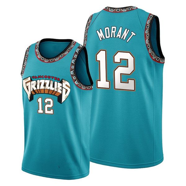

2021 new basketball shirt 12 ja morant city basketball jerseys 10 mike bibby 50 reeves retro green, Black;red