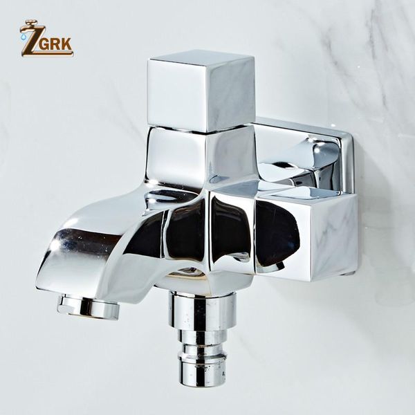 

brass washing machine taps double outlet mop pool tap only cold water faucet black chrome golden bathroom wall mounted faucet