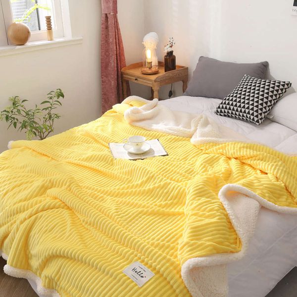 

winter thickened double quilt noon sleeping coral single flannel bed sheet lamb blanket