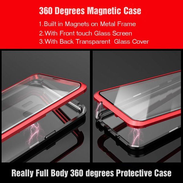 

double sided glass magnetic case for xiaomi cc9 pro note 10 mix 3 max 3 alumium metal 360 degree full cover h jlljga