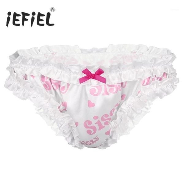 

new mens sissy lingerie gay male panties super frilly ruffled jockstraps high cut sissy knickers bloomers briefs underwear1, Black;brown