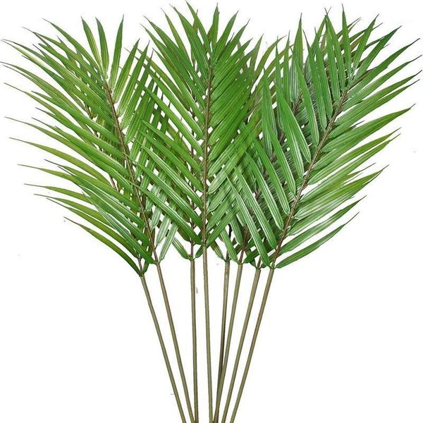 

8 packs of artificial palm leaf greening tropical palm tree leaf wedding decoration garden party decorations1