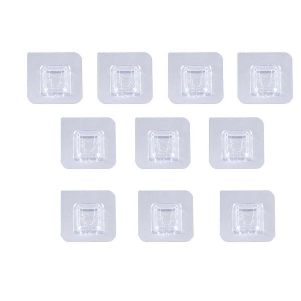 

hooks & rails 10 pcs double-sided adhesive wall waterproof oilproof self 2021