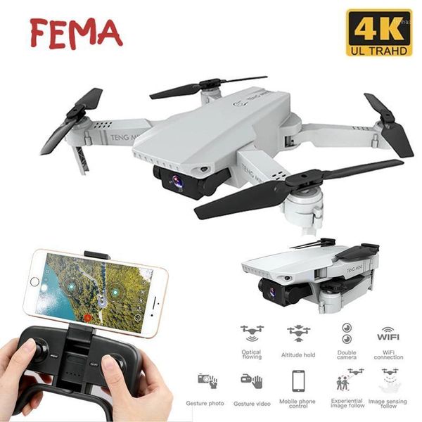 

drones fema mini drone 4k camera rc foldable with wifi fpv selfie optical flow stable height quadcopter helicopter toy1