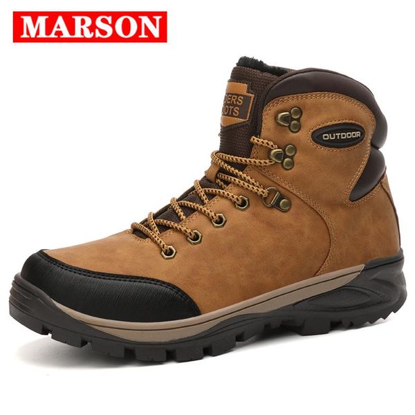 

new men shoes classic winter plush warm mens snow boots waterproof male ankle boots outdoor non-slip men shoes zapatos de hombre, Black