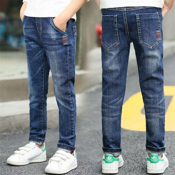 

autumn spring baby boys jeans pants kids clothes cotton casual children trousers teenager denim boys clothes 4-14year y200409, Blue