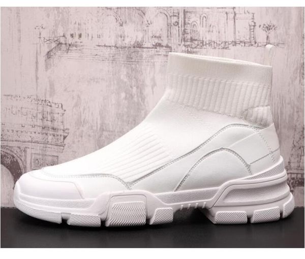 

men's wear casual shoes men's wear designer sneakers ankle boots martin boots new spring/fall knit socks shoes hip hop trend men&#