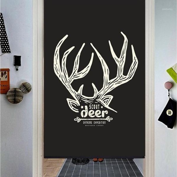 

curtain & drapes 60*130cm door deer painting polyester japanese kitchen curtains wall decor home supplies restaurant el1