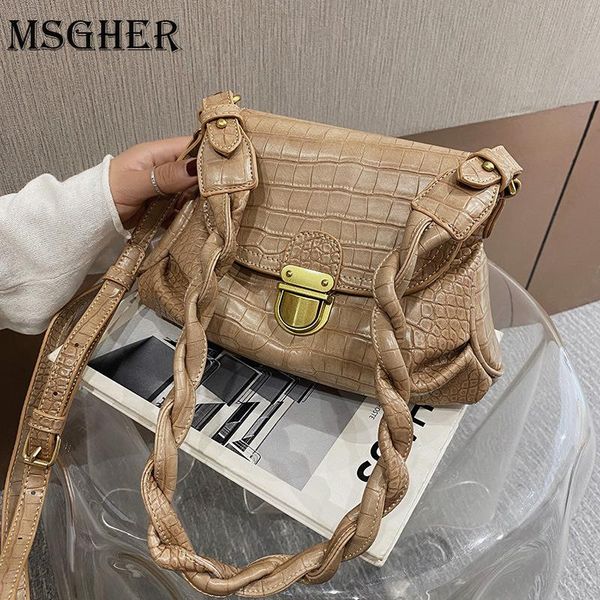 

crocodile pattern vintage small crossbody bags for women 2020 winter shoulder bag women's luxury trend hand bag