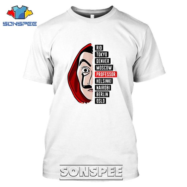 

la casa de papel tv series 3d print shirts graphic horror horror men clothing