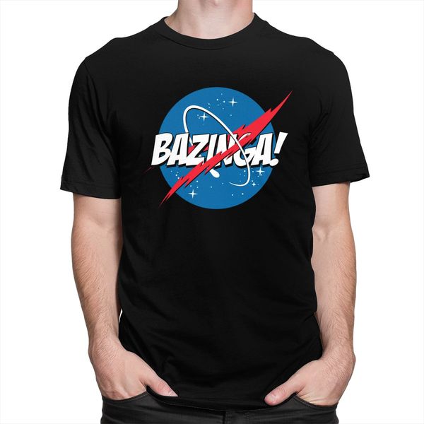 

sport vintage the big bang theory bazinga t shirt men short sleeves 100% cotton streetwear graphic tee sheldon cooper tv show t-shirt