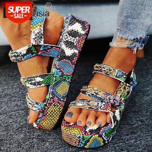 

doratasia big size 35-43 new ins ladies colorful wedges gladiator sandals luxury soft shoes woman party summer sandals women #sw2h, Black