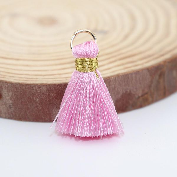 

30pcs 2.5cm metal ring gold thread mini tassels fringe pendant diy material jewelry earring curtain decor smooth tassels trim h jllmtz