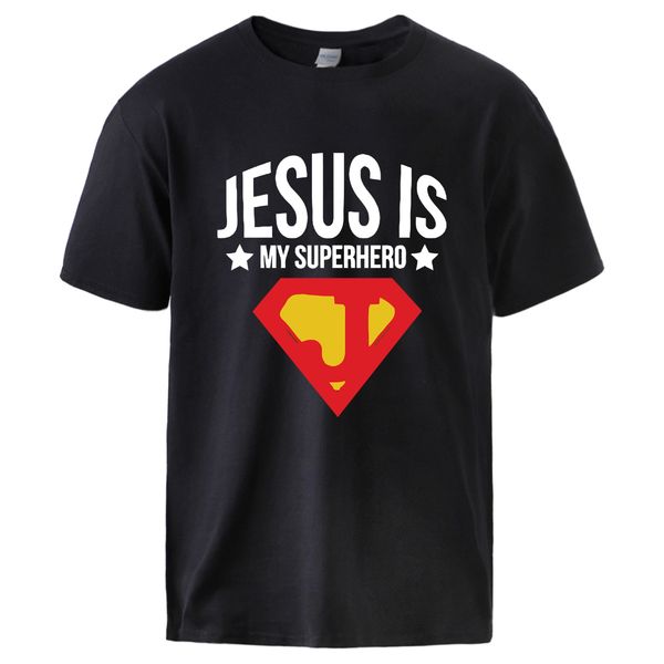 

sport jesus is my superhero print hip hop t shirts man summer t shirts tee 2020 male casual short sleeve pullover cotton causal
