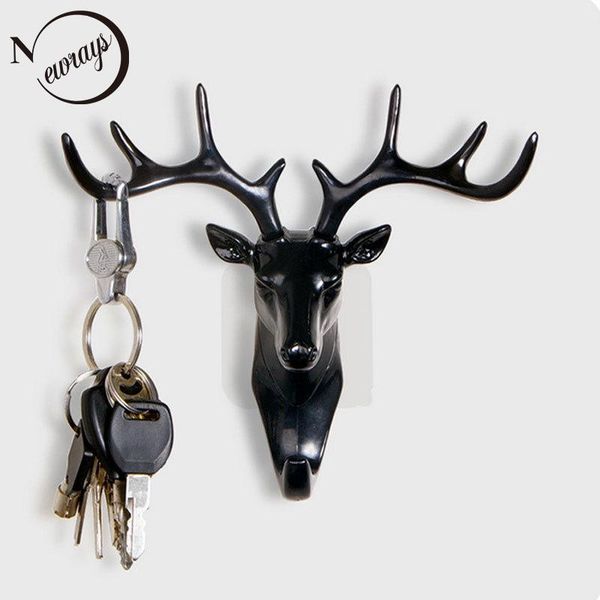 

hooks & rails modern nordic deer hook up animal key holder creative hanger art decor wall with 3 colors abs hanging bag hat umbrella