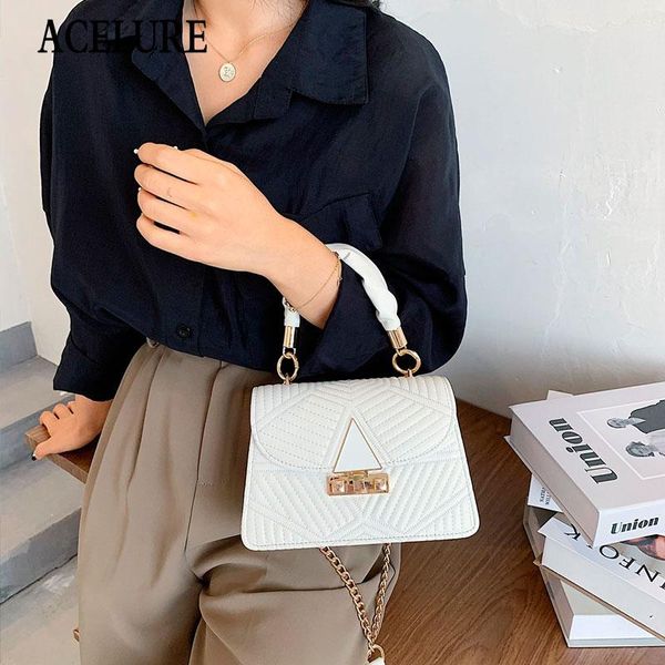 

shoulder bags acelure women bag designer pu leather crossbody small messenger handle luxury handbags sac a mai