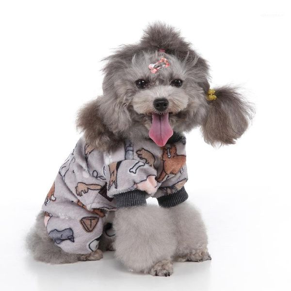 

pet soft comfortable lovely pajamas for small medium dogs cake and ski pattern pet clothing puppy winter costume1