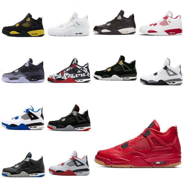 

4 4s white mens basketballs shoes 1 1s travis scotts obsidian unc fearless women sneakers 40-47