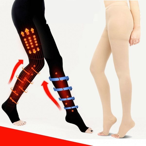 

varicose pantyhose leg protector grade ii nurse elastic pressure pantyhose pressure socks compression socks men and women h2bux, Black