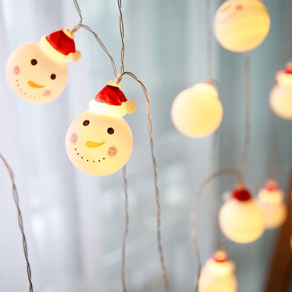 

snowman led battery + usb universal lights string bedroom scene layout christmas tree decoration