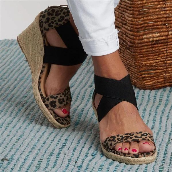 

2020 heels sandals women wedges shoes women high heels sandals summer shoes flip flop chaussures femme plus size 35-431, Black