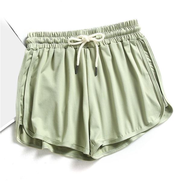 

women sports shorts summer new candy color drawstring skinny shorts casual lady elastic waist beach running short bottom, White;black