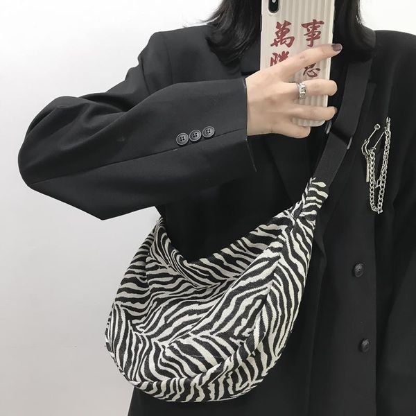 

сумка 2020 новой моды креста тело мешок женщина instagram студенты крупнотоннажного корейский холст зебра печати