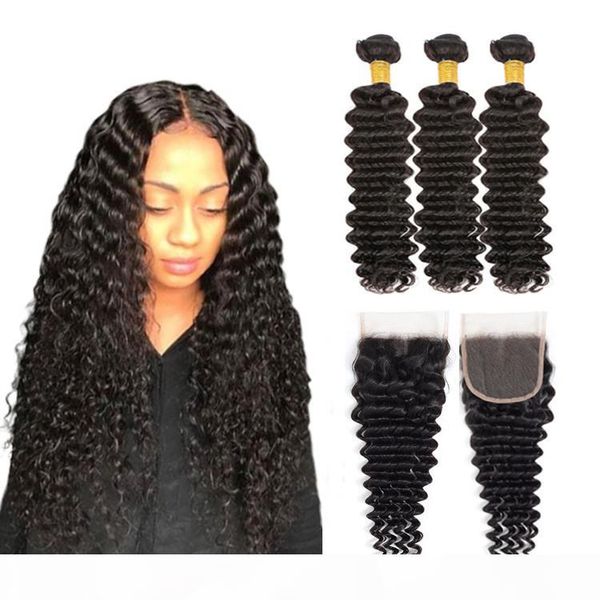 

brazilian hair wave bundles with closure virgin cuticle aligned hair extensions lace closure with bundles wholesale, Black;brown