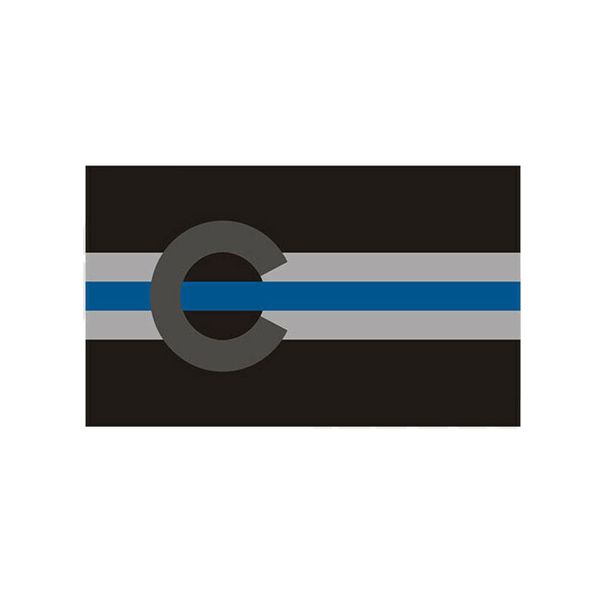 Bandeira de Linha azul fina de Colorado 3x5 FT Bandeira de Polícia 90x150cm Festival Partido Presente 100D Poliéster Indoor Outdoor Flags e Banners
