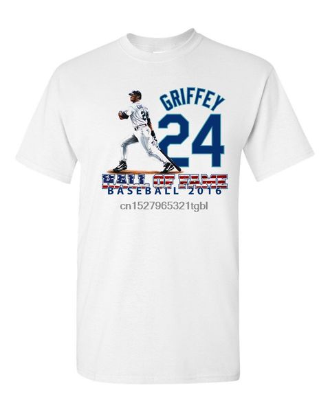 

кен гриффи jr hall of fame mens сублимации белая майка с капюшоном спорта hoodie