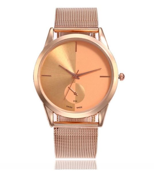 

new womens fashion female clocks women luxury quartz watch rose gold stainless steel dress watches montre femme relojes mujer uhren damen, Slivery;brown