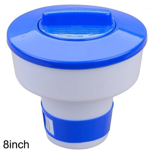 

pool spa 8/10 inches chlorine bromine tablet auto-supplier floating tablet dispenser flush disinfect case1
