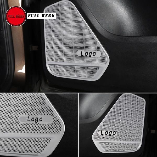 

stainless steel car styling door speaker trim cover for vw 2011-2020 auto dashboard speaker frame strip accessories