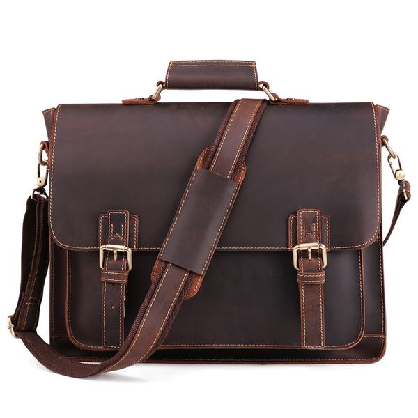 

2020 genuine of men from vintage leather male messenger portable business bag 0ofu
