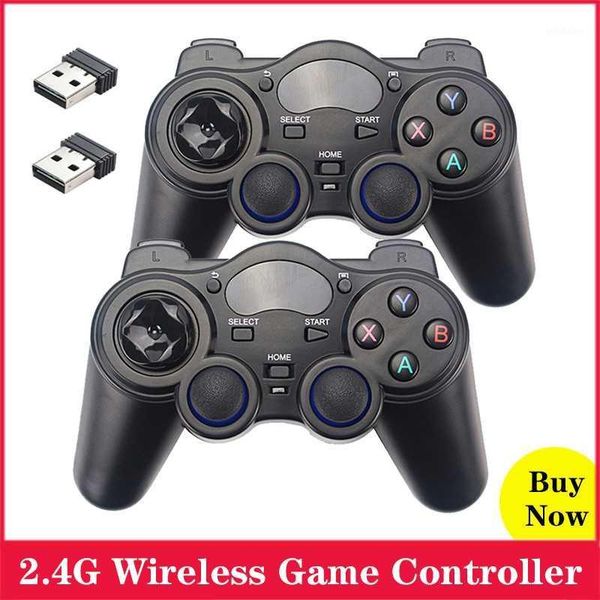 Controladores de jogo Joysticks 2.4g Controlador sem fio joystick gamepad com adaptador USB para Android TV Box PC PS3 Raspberry Pi Retroflag Cas