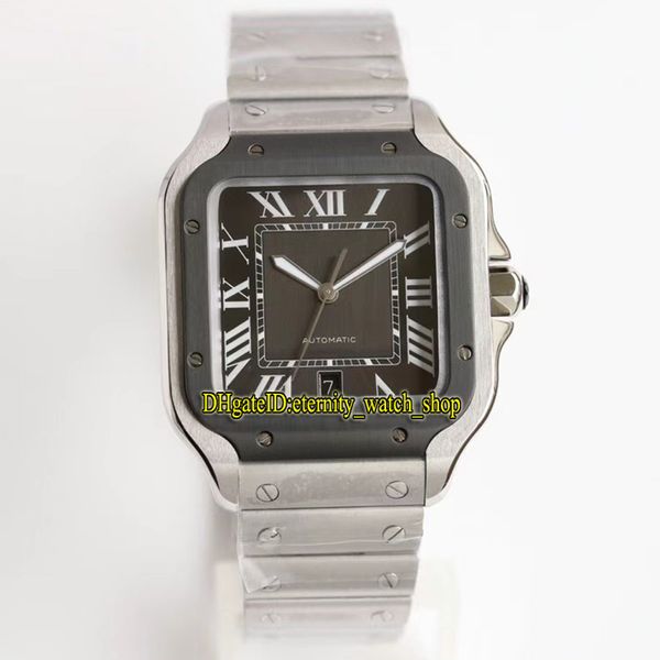 

2022 gff v3 ss0037 japan miyota 9015 automatic mens watch adlc carbon coated bezel grey dial quick switch ss stainless bracelet super editio, Slivery;brown